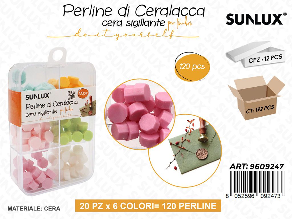 Sunlux Perline in Ceralacca per Timbri 120PCS