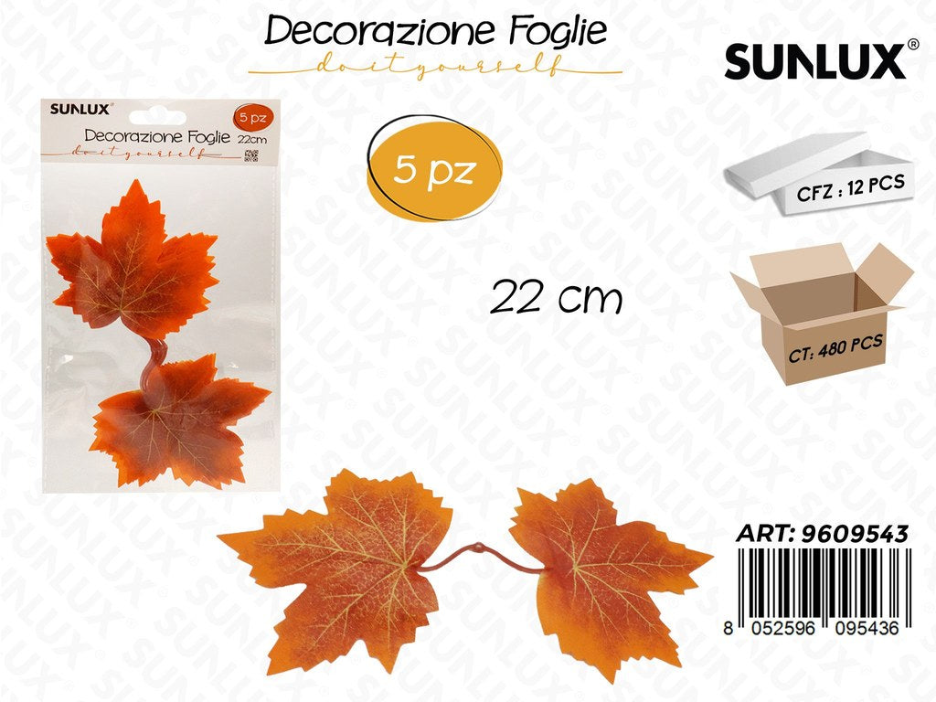 Sunlux Decorazione Foglie 5PCS 22CM