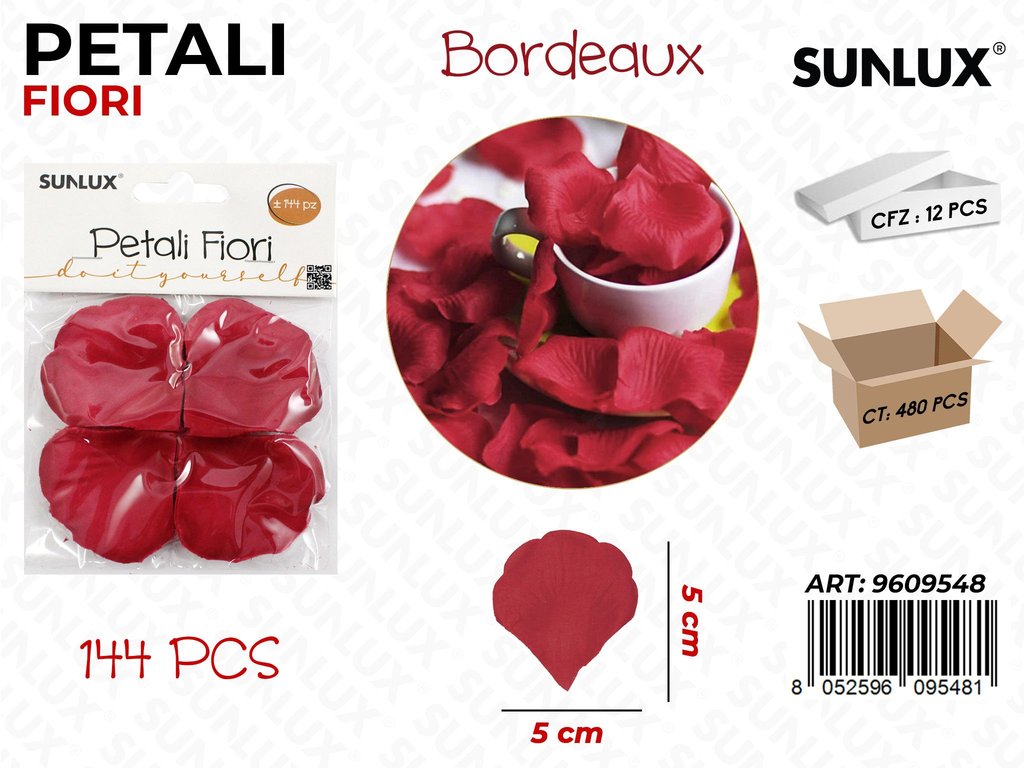 Sunlux Petali Fiori Bordeaux 144PCS 5*5CM