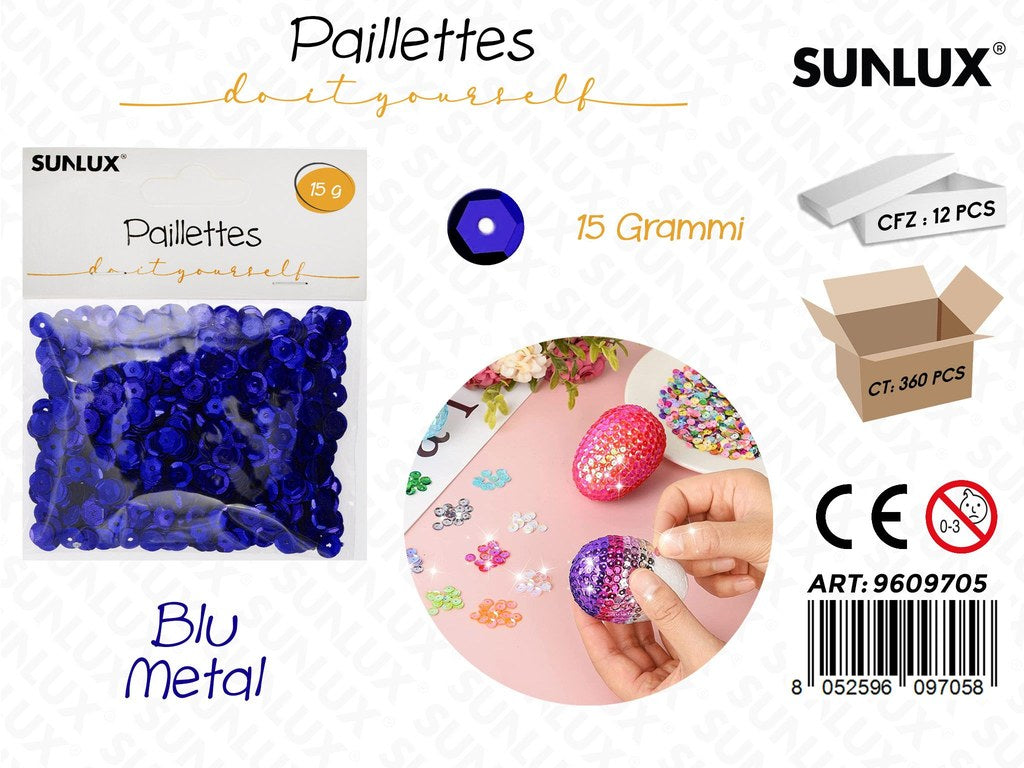 Sunlux Paillettes Blu Metal 15GR