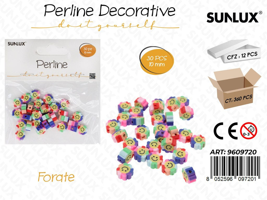 Sunlux Perline Dec. Forate 30PCS 10MM