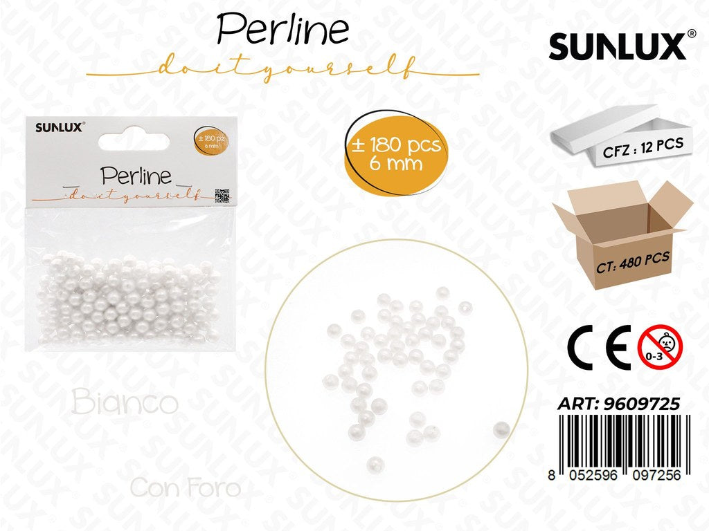 Sunlux Perline Bia. c/ Foro 180PCS 6MM