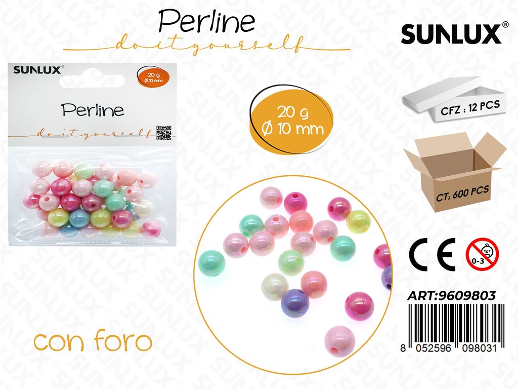 Sunlux Perline Forate Irid. 20G D.10MM