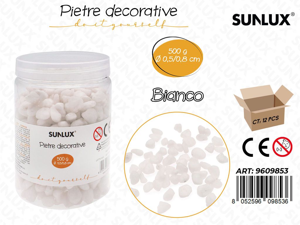 Sunlux Pietre Dec. Bianco 500GR 0.5-0.8CM