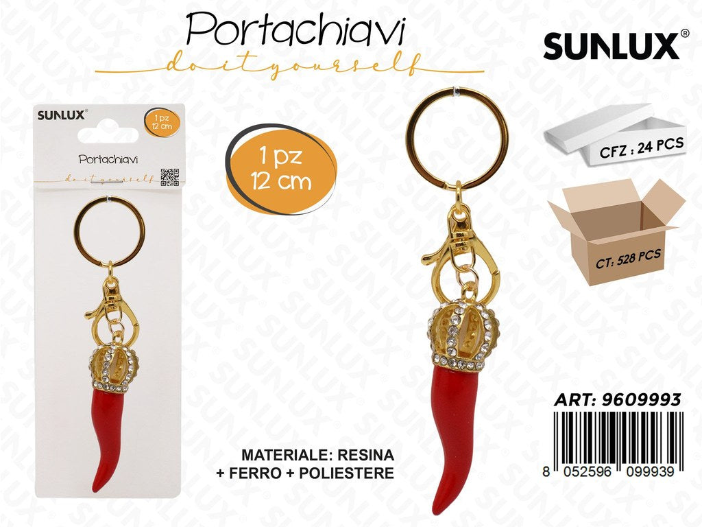 Sunlux Portachiavi Corno in Resina 12CM