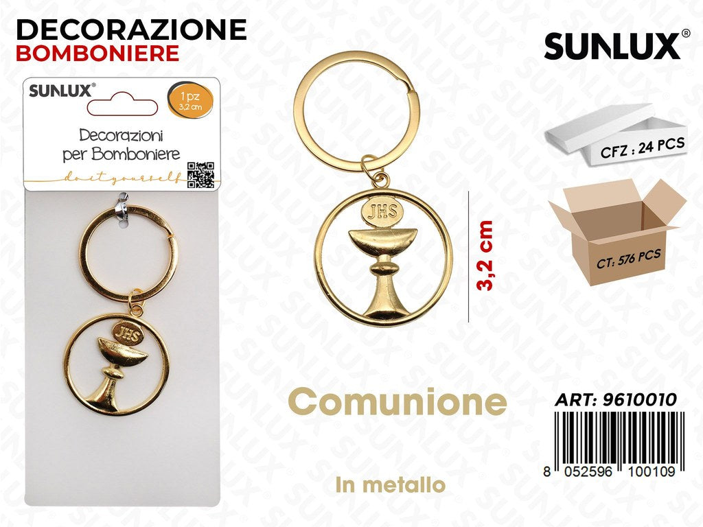 Sunlux Dec. Bomb. Comunione Oro Metallo 3.2CM