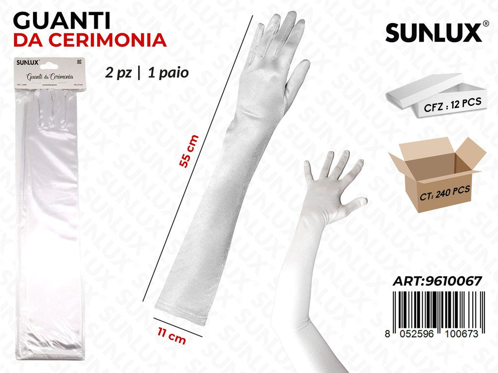 Sunlux Guanti da Cerimonia Bia. 1PAIO 11*55CM