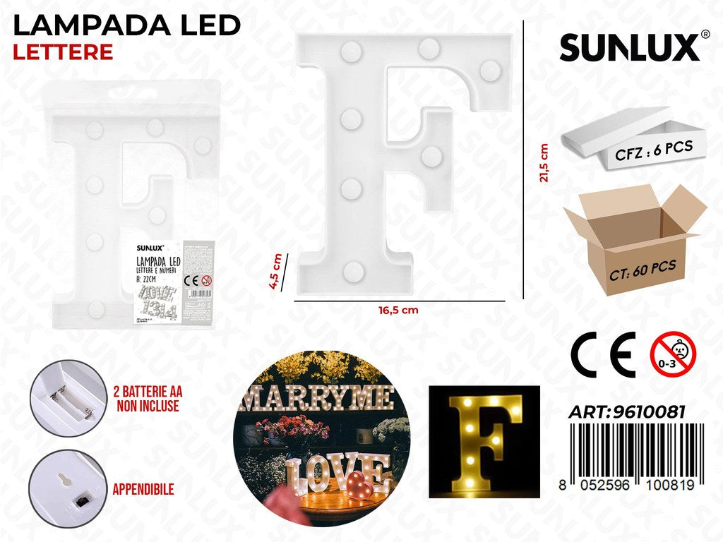 Sunlux Lampada a Led Let. F 16.5*21.5*4.5CM