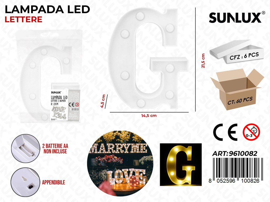 Sunlux Lampada a Led Let. G 14.5*21.5*4.5CM