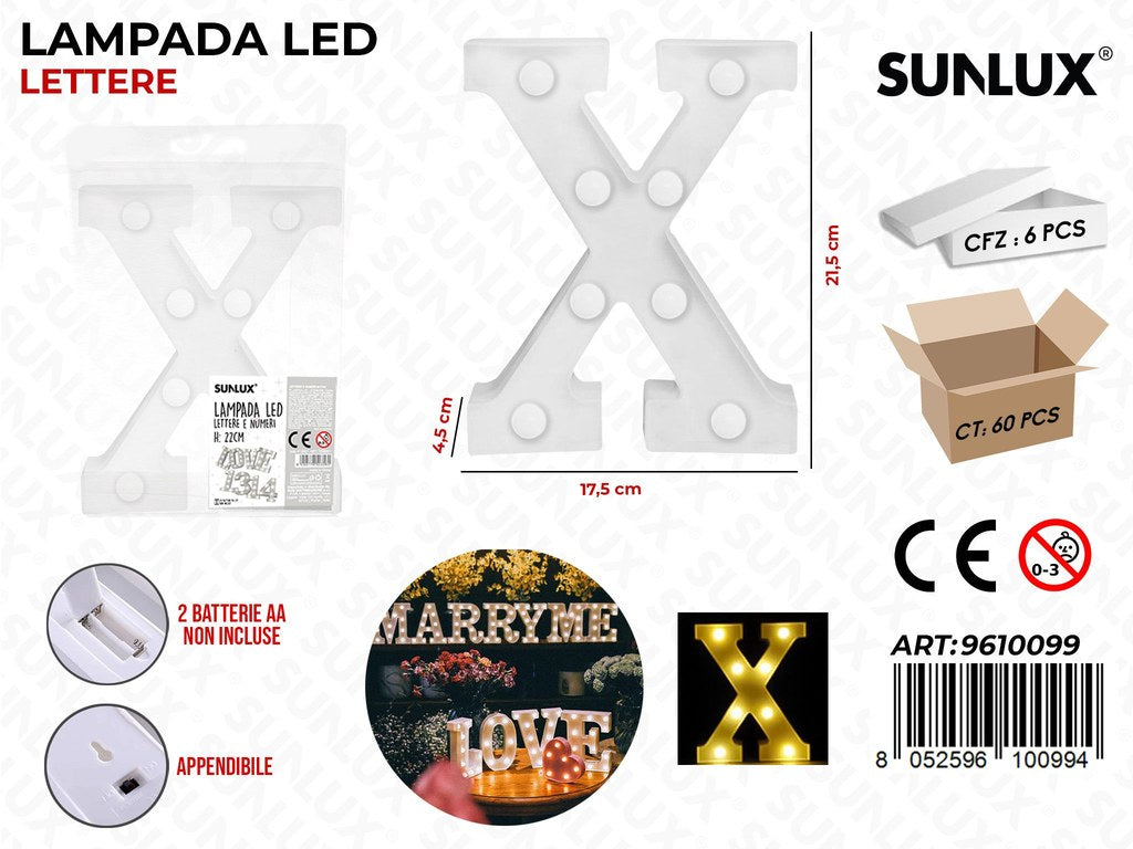 Sunlux Lampada a Led Let. X 17.5*21.5*4.5CM