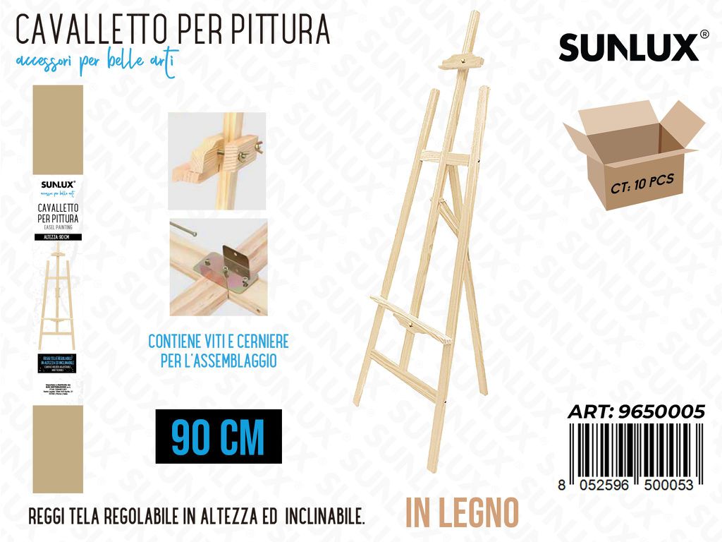 Sunlux Cavalletto per Pittura Legno 90CM