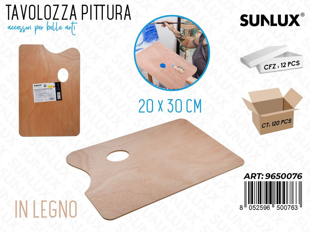 Sunlux Tavolozza Pittura Legno 20*30CM
