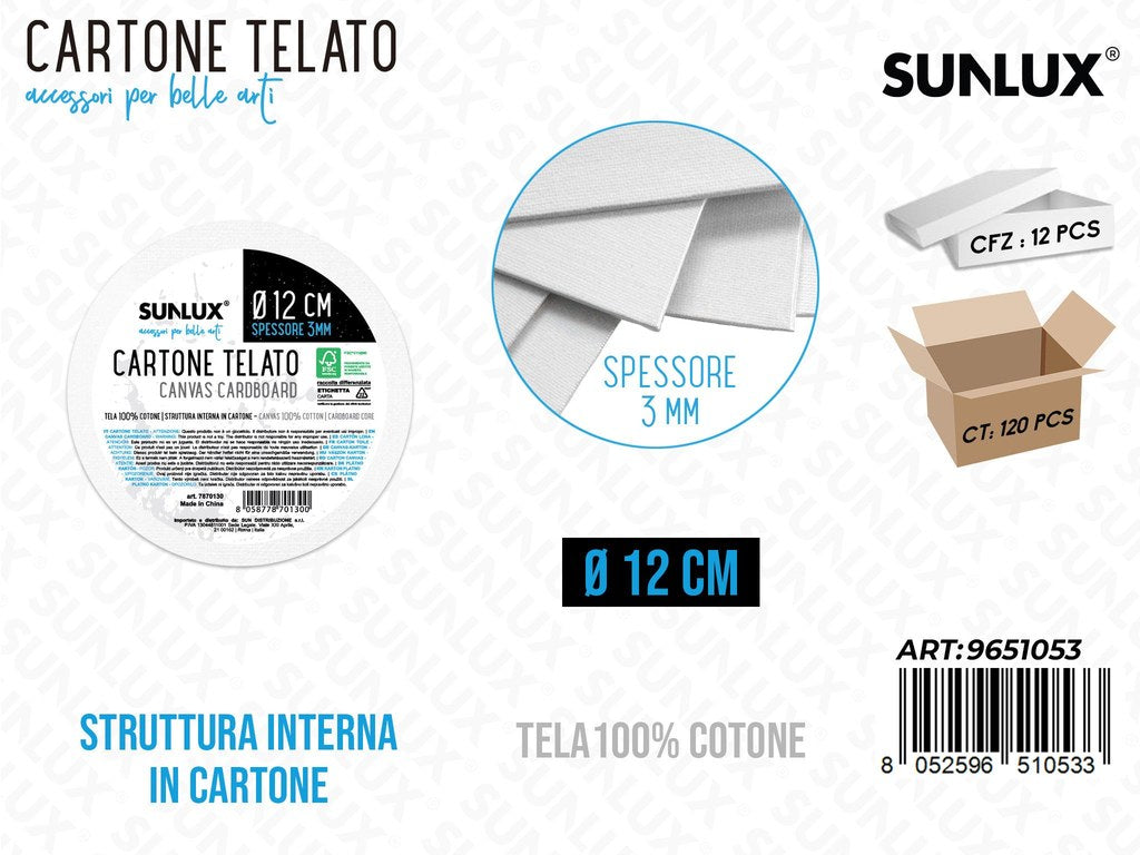Sunlux Cartone Telato Rotondo D.12CM*3MM