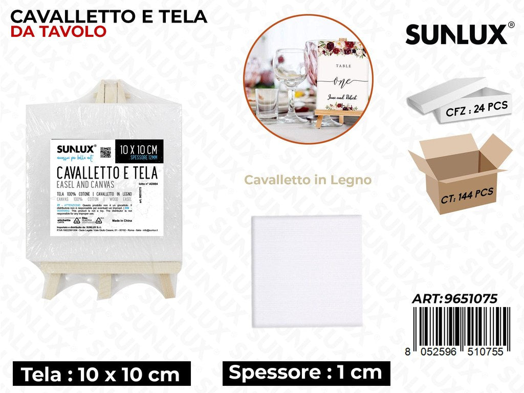 Sunlux Cavalletto e Tela da Tavolo 10*10*1CM
