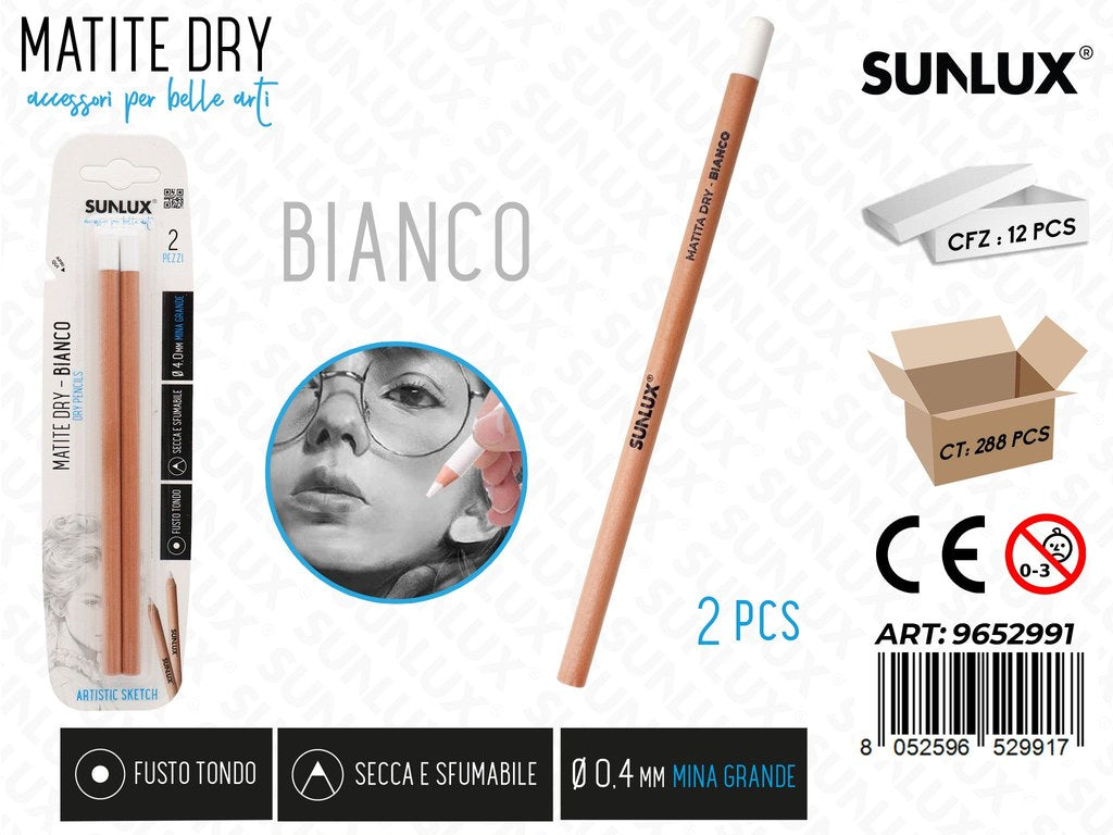 Sunlux Matite Bry Bianco 2PCS 0.4MM