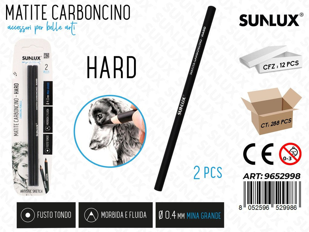 Sunlux Matite Carboncino Hard 2PCS 0.4MM