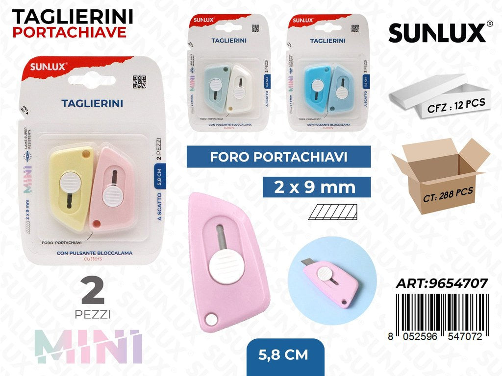 Sunlux Taglierini Portachiavi Pastel Mini 2PCS 5.8CM