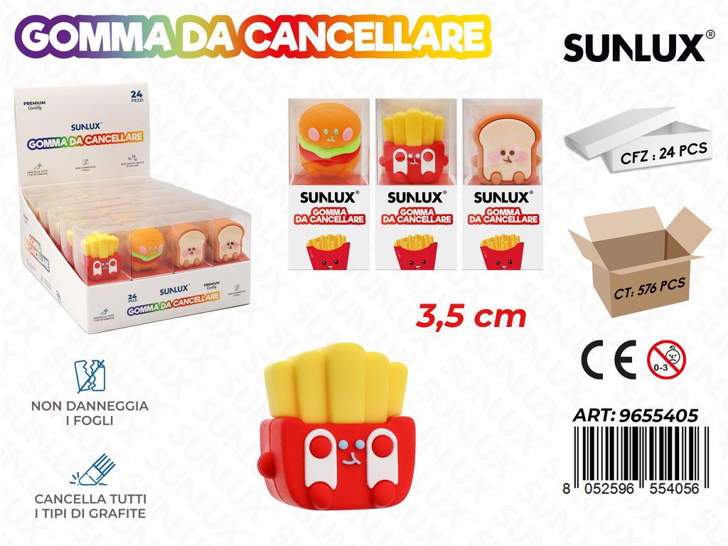 Esp. Gomma Da Cancellare Ass. 3.5Cm