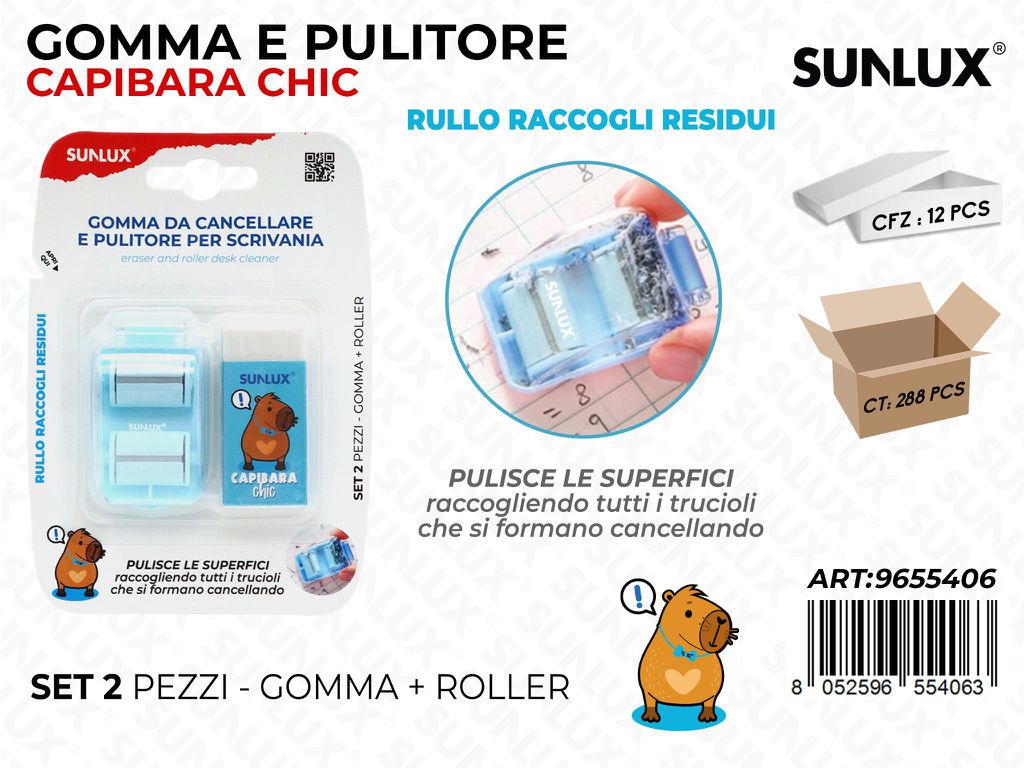 Gomma E Pulitore Capibara Chic 2Pcs