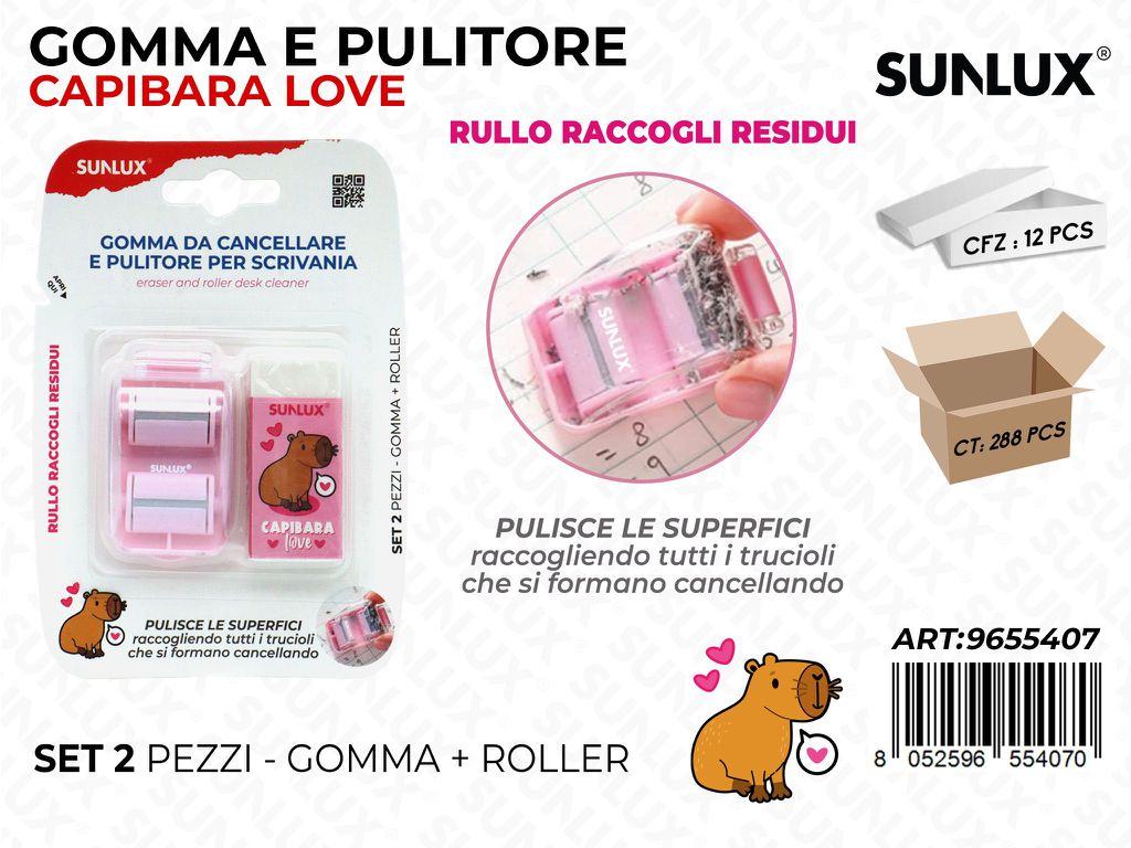 Gomma E Pulitore Capibara Love 2Pcs