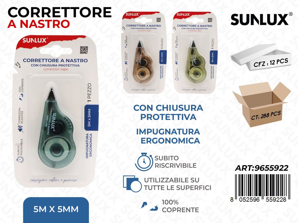 Sunlux Correttore a Nastro 5MM*5MT
