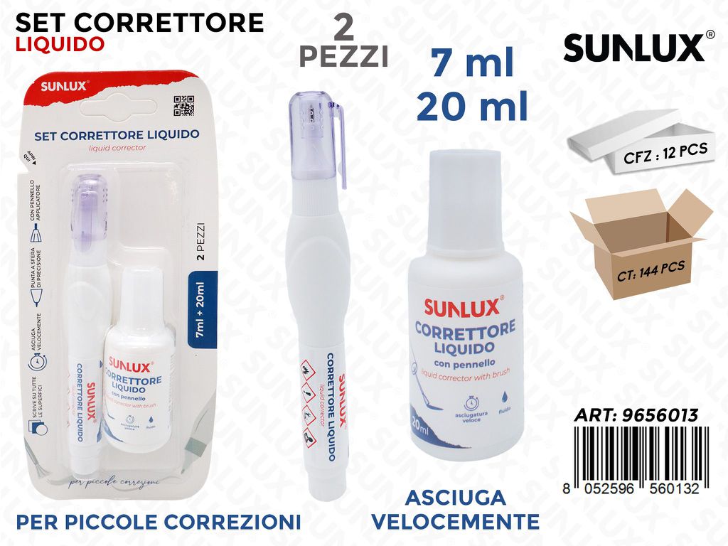 Sunlux Correttore Liquido 2PCS Ass. 7-20ML