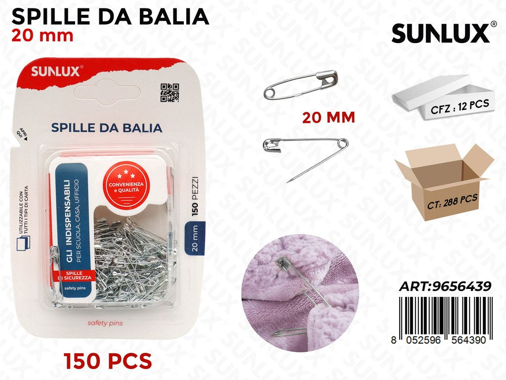 Sunlux Spille da Balia Arg. 150PCS 20MM
