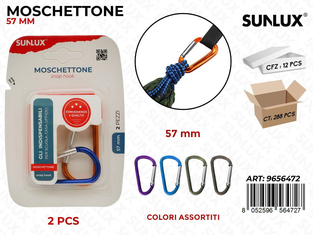 Sunlux Moschettone Ass. 2PCS 57CM