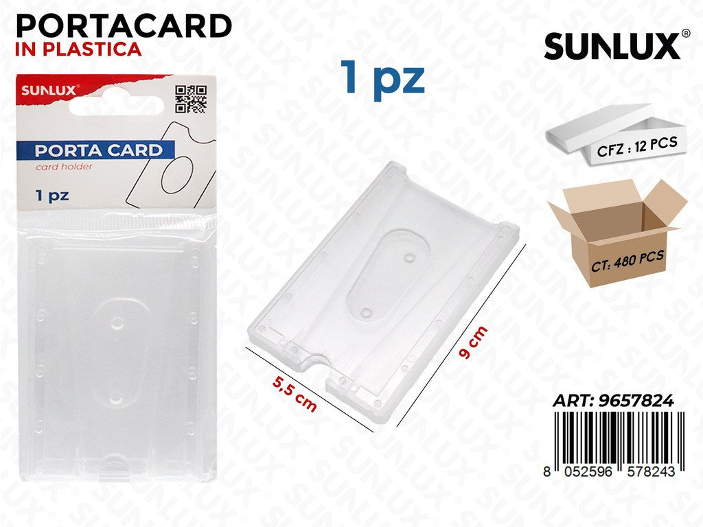 Sunlux Porta Card Trasp. 9*5.5CM