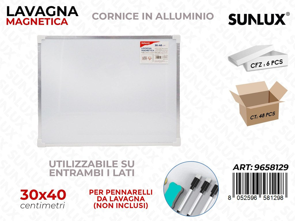 Sunlux Lavagna Magnetica c/ Pennar. 30*40CM
