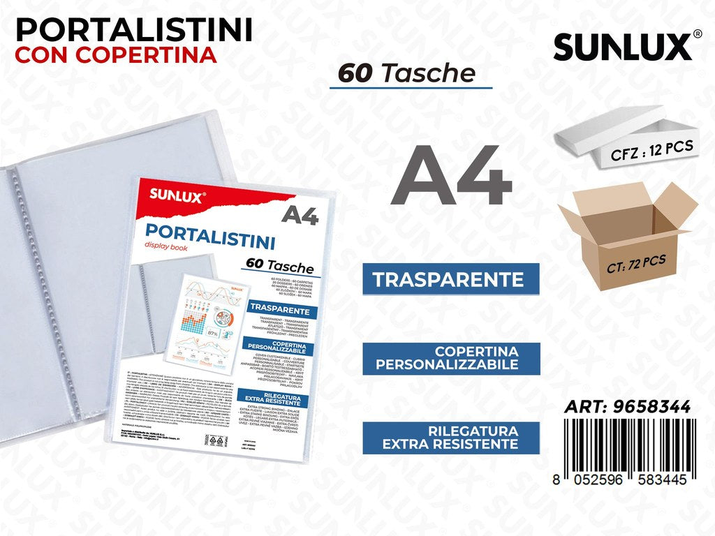 Sunlux Portalistini Trasp. 60BUSTE 22*30CM