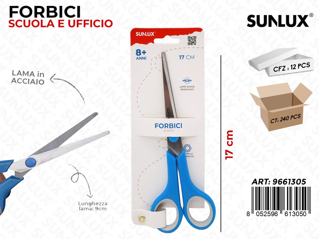 Sunlux Forbici Ufficio Lame Acc. 17CM