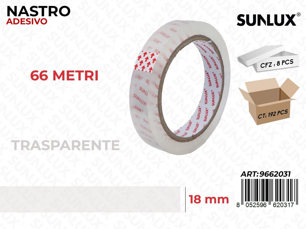 Sunlux Nastro Adv Trasp. 18MM*66MT