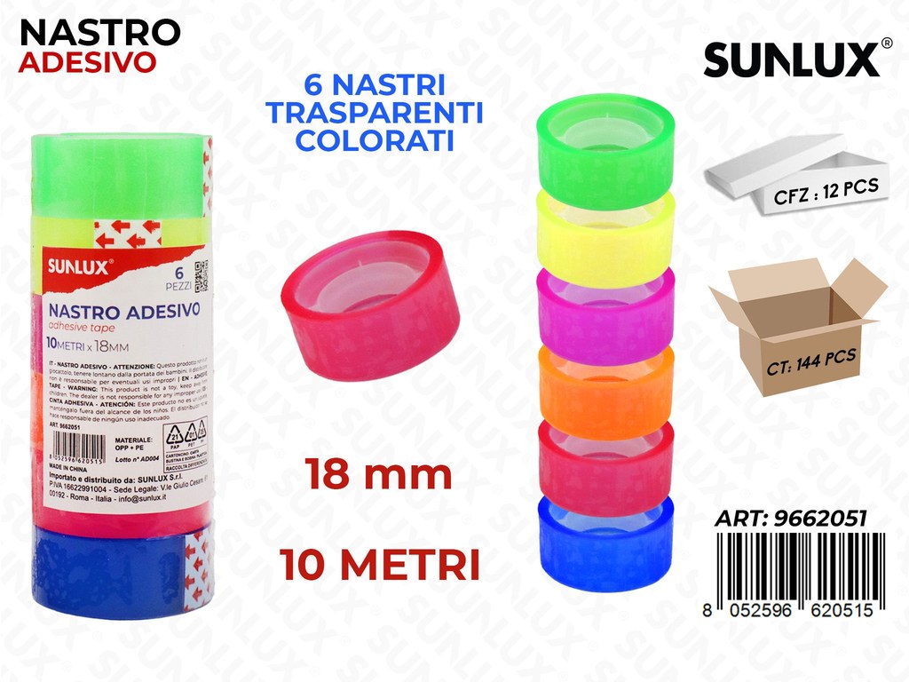 Sunlux Nastro Adv Trasp. Col. 18MM*10MT