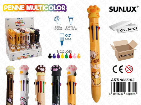 Penne Multicolor 8Col. Ass. 0.7Mm