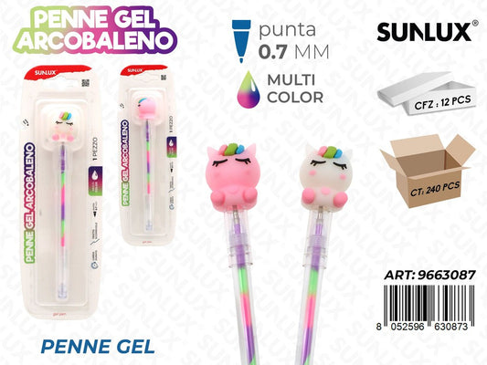 Esp. Penne Gel Arcobaleno Multicolor 0.7Mm