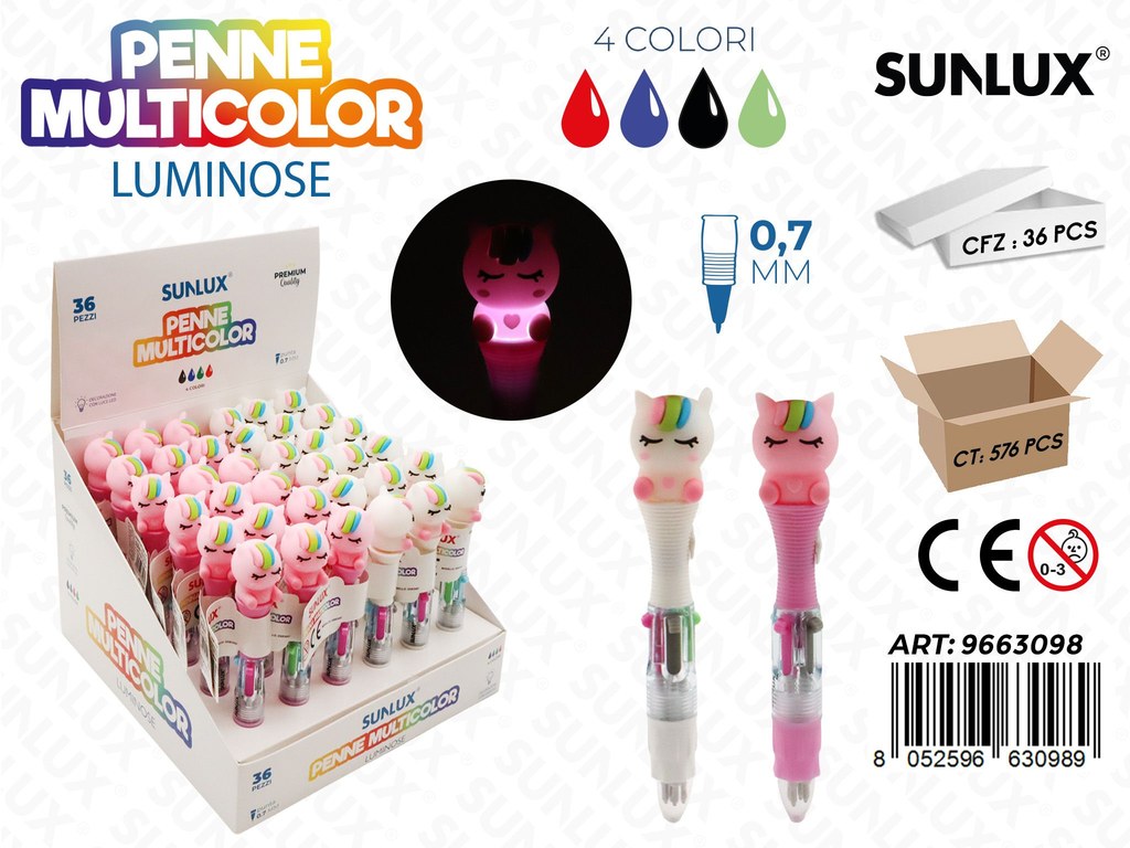 Penne Multicolor Multicolor 4Col. Ass. 0.7Mm