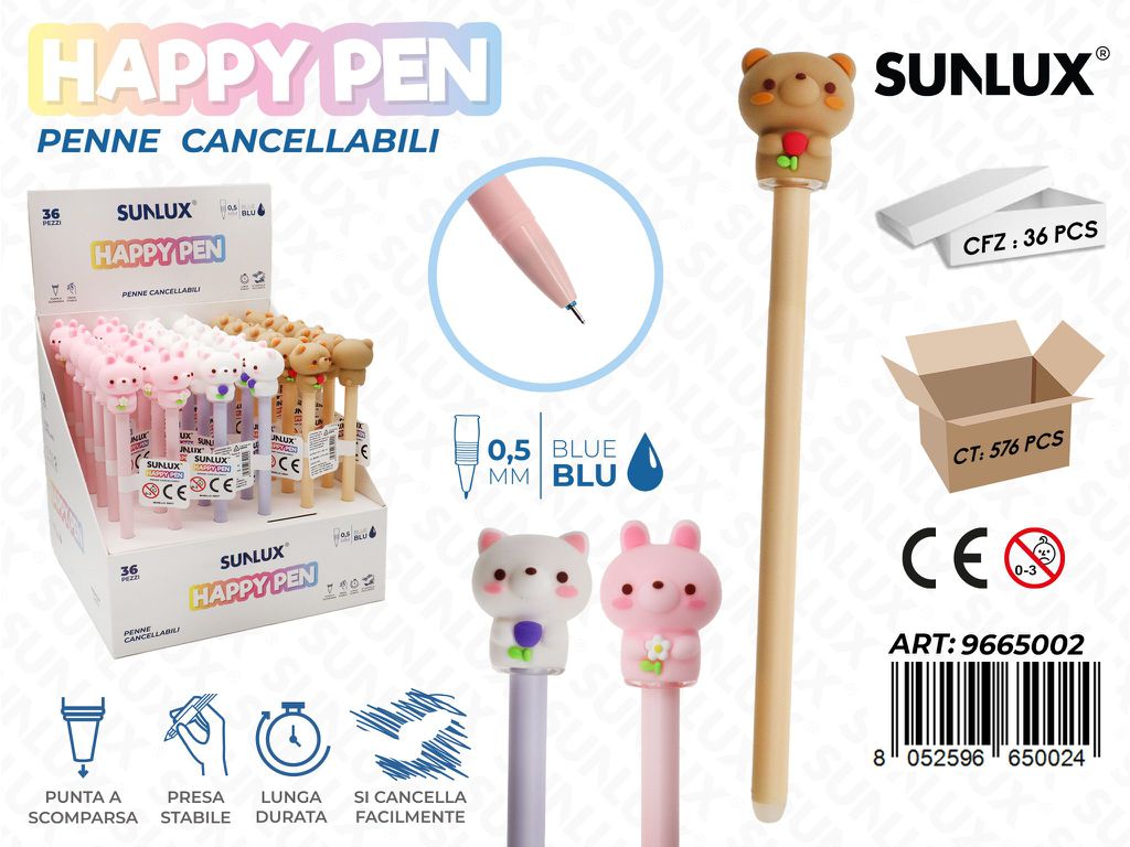 Happy Pen Penne Cancell. Blu 0.5Mm