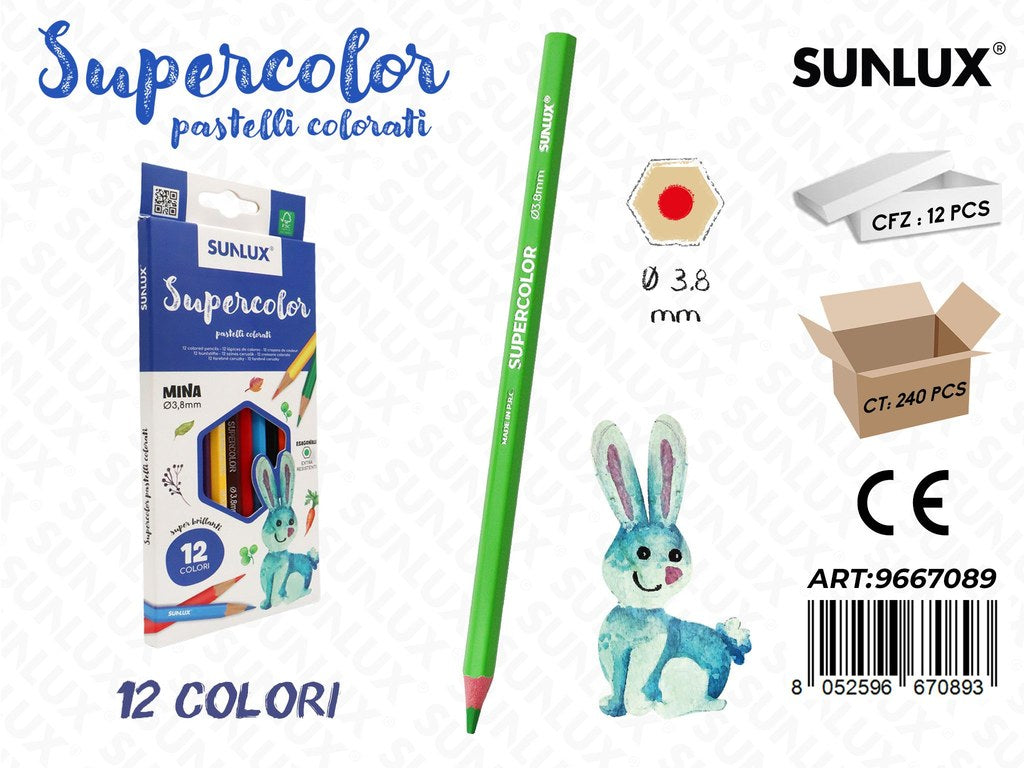 Pastelli Colorati Supercolor 12PCS 3.8MM