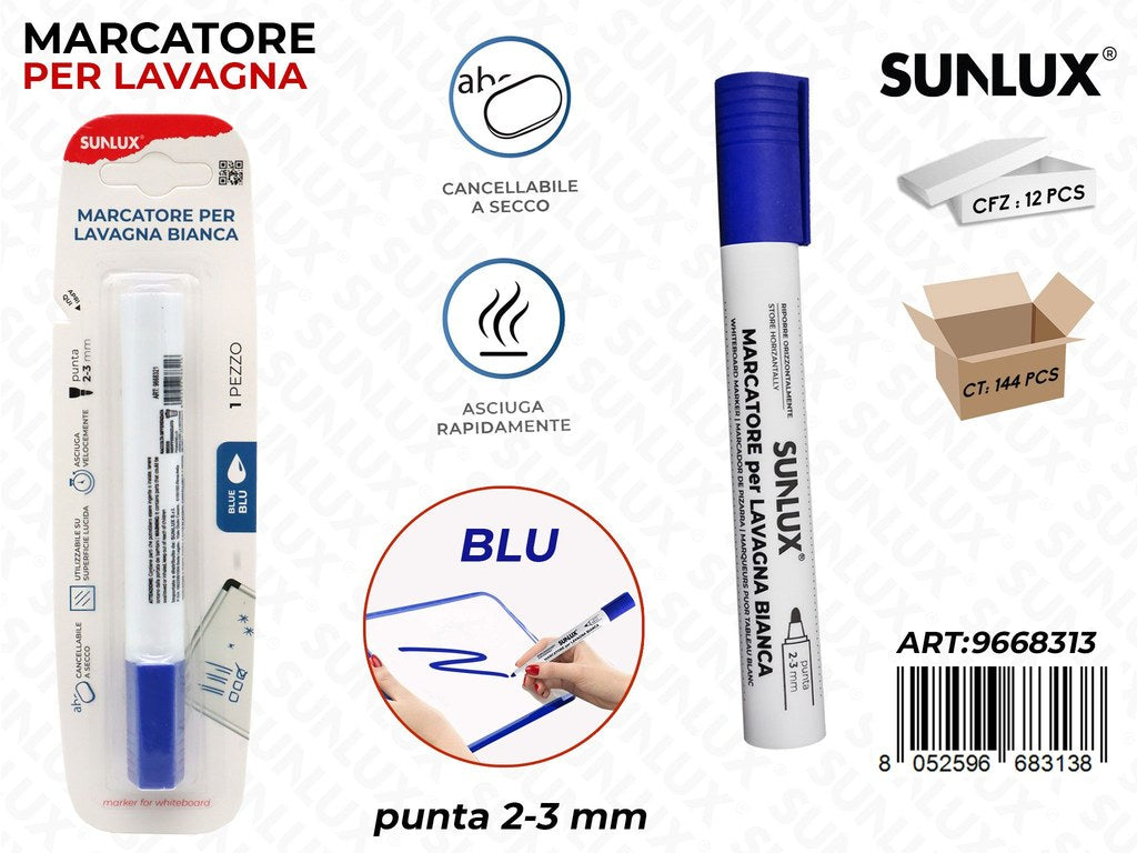 Sunlux Bl. Marcatore Lavagna Blu 2-3MM