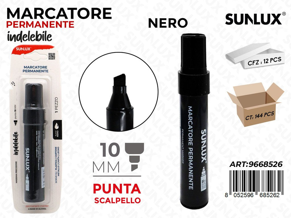 Sunlux Marcatore Perman. Indel. Nero 10MM