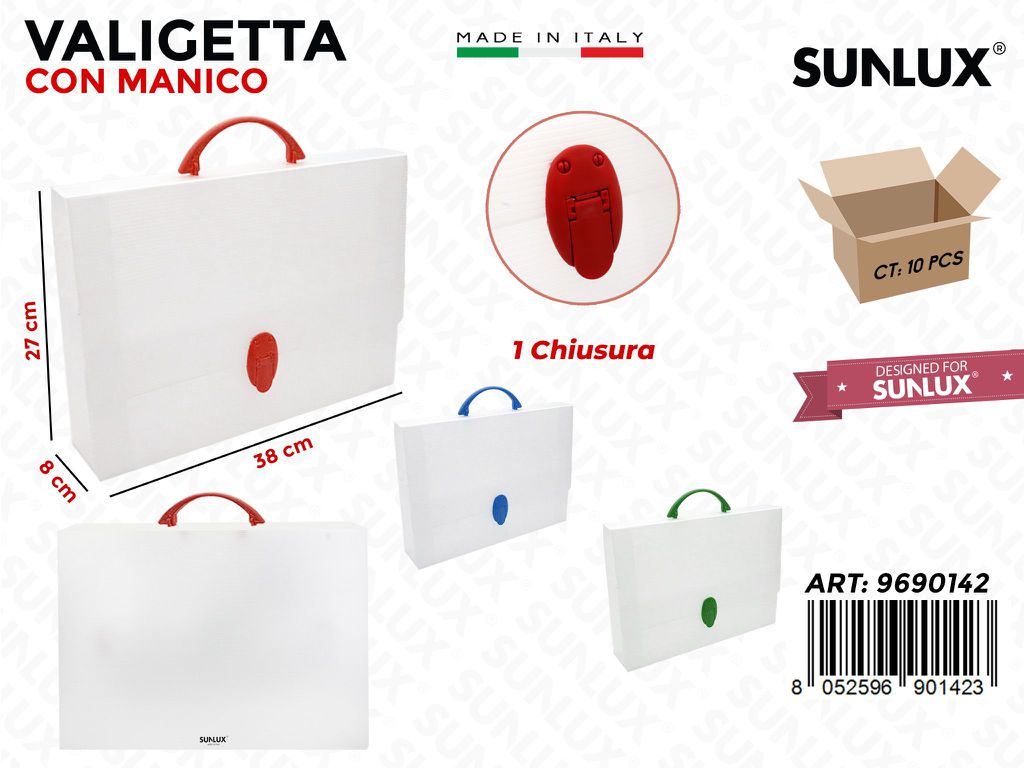 Valigetta Trasp. c/ Manico col Ass. 27*38*8CM