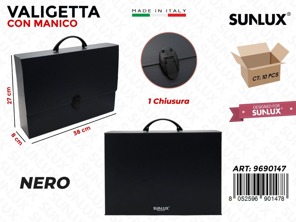 Valigetta c/ Manico Nero 38*27*8CM