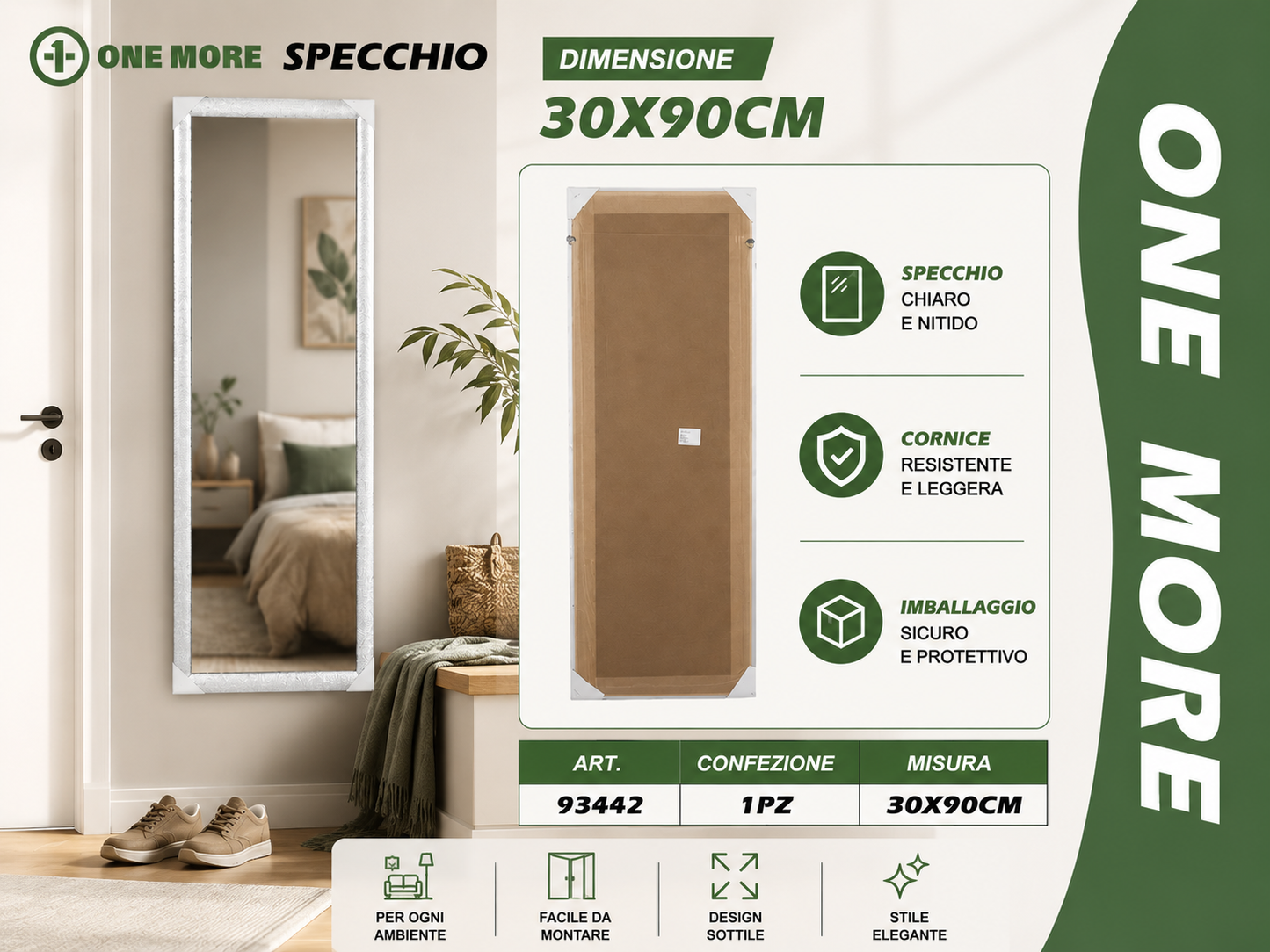 SPECCHIO 30X90