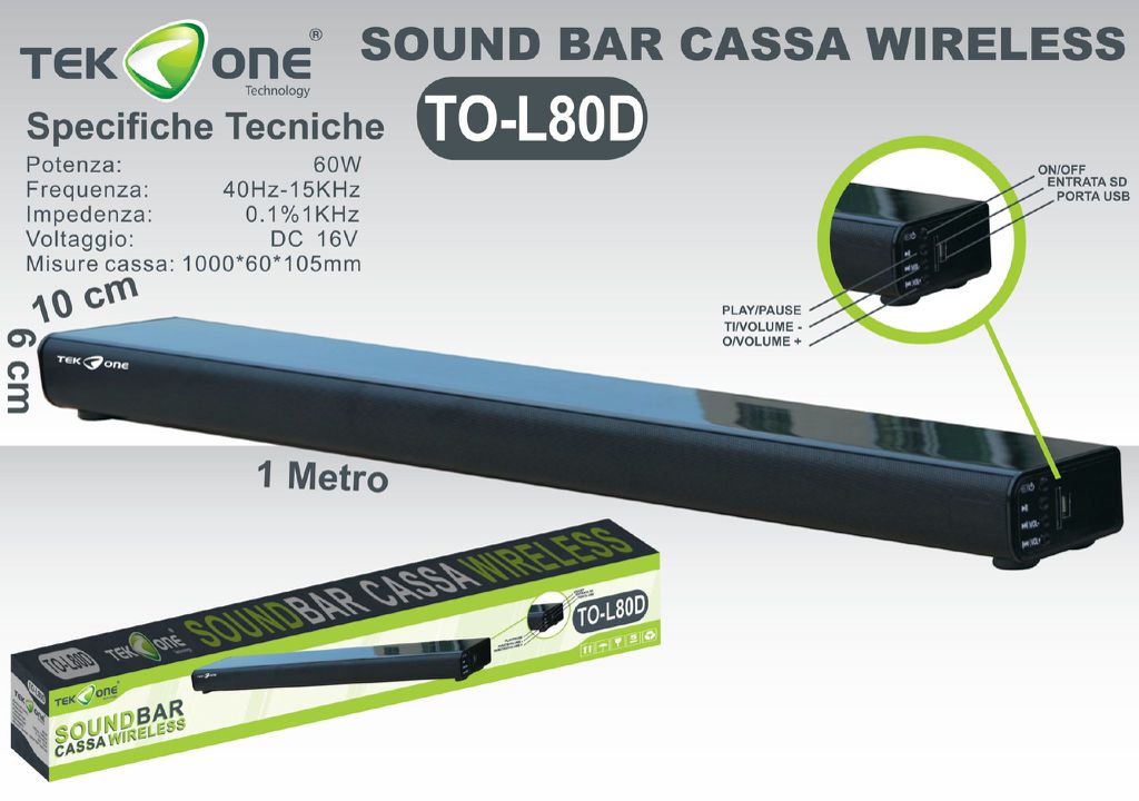 Sound Bar Bluetooth TO-L80D