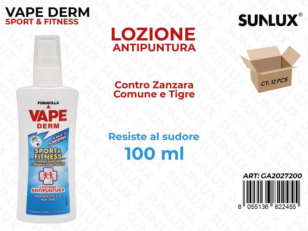 Vape Derm Sport Lozione Antipuntura 100ML