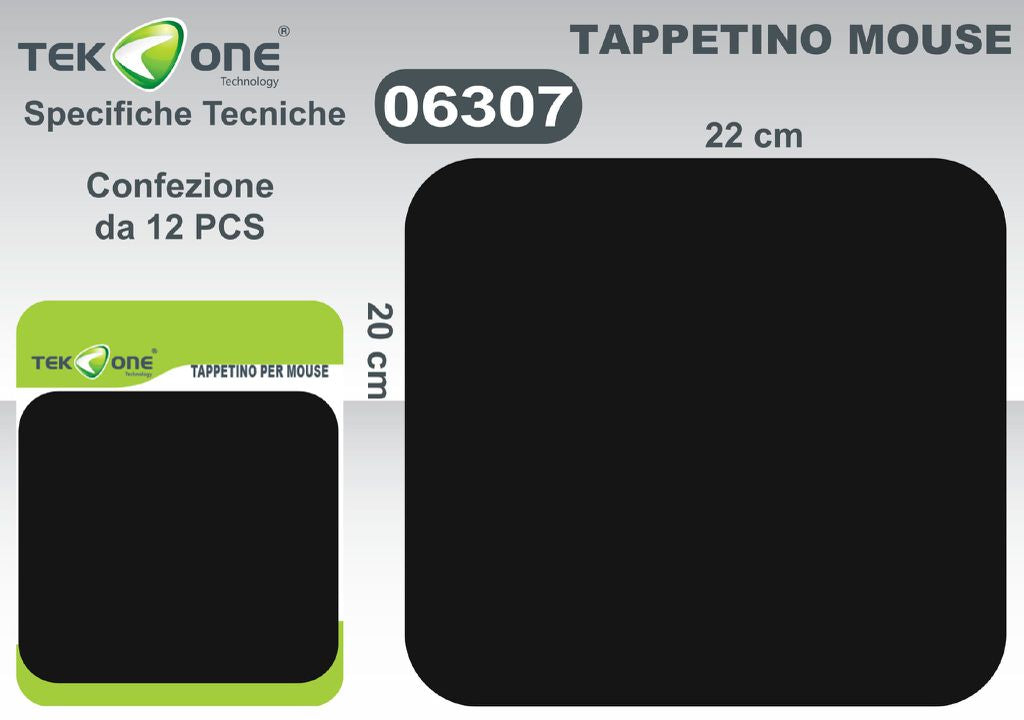 Tappetino Tinta Unita Black