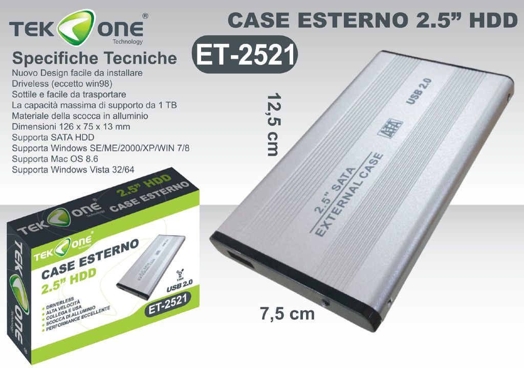 Case Esterno 2.5 Hdd ET-2521