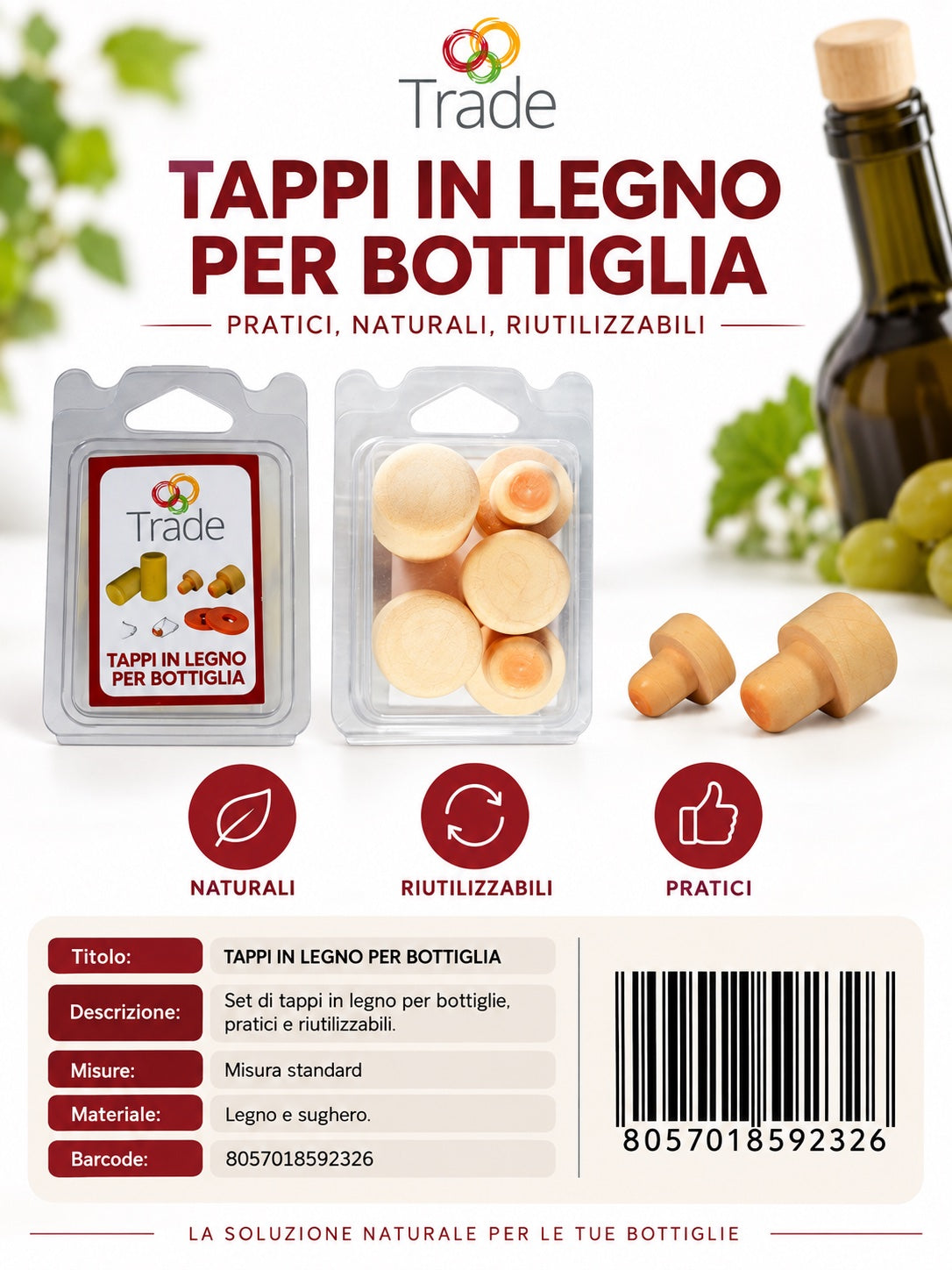 Av59232 Cf 5 Tappi Fungo Sintetico 19
