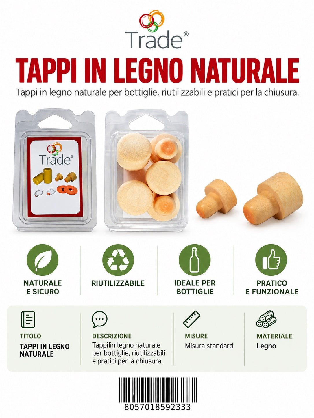 Av59233 Cf 5 Tappi Fungo Sintetico 18